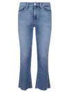 Paige Cropped Flared Jeans With High-rise Waist In Blue