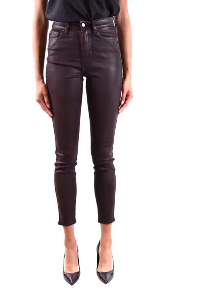 PAIGE CROPPED SLIM-FIT JEANS WITH COATED FINISH