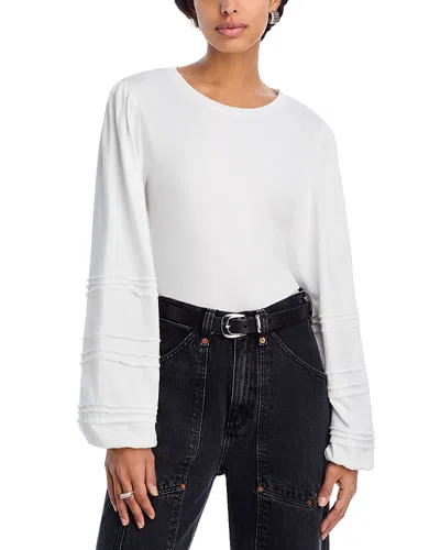 Paige Womens White Cyrano Cotton-blend Top