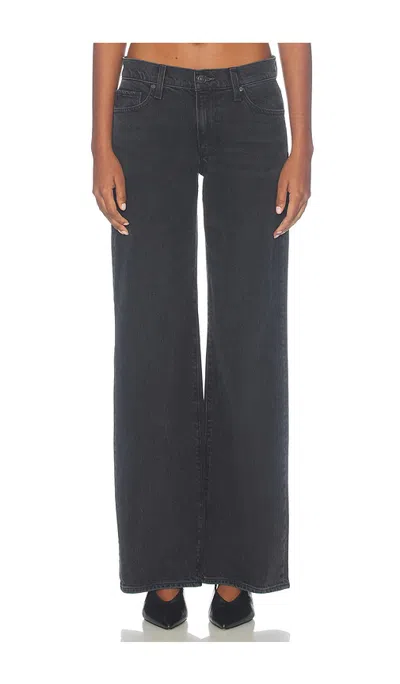 Paige Dana Low Rise Relaxed Slouchy Straight Jeans In Gray