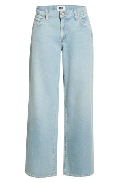 Paige Dana Low Rise Relaxed Straight Leg Jeans In Blue