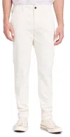 Paige Danford Cotton Blend Slim Fit Chino Pants In Ecru