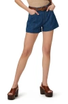 Paige Dani Pintuck Denim Shorts In Whitney