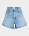Paige Dani Shorts With Double Welt Stitch Through Pockets Expedition In Blue
