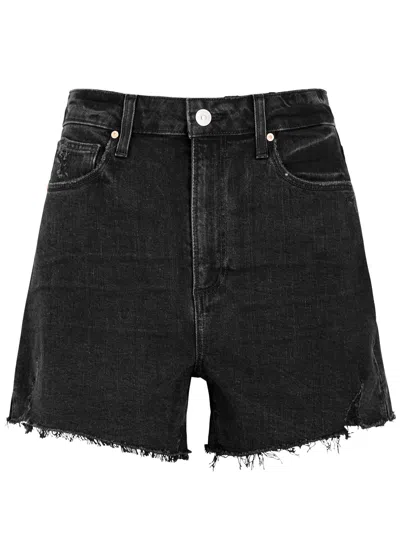 Paige Dani Distressed Denim Shorts In Black