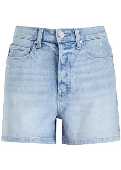 Paige Dani Distressed Denim Shorts In Blue