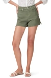 Paige Dani High Waist Denim Shorts In Vintage Ivy Green