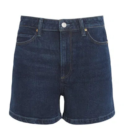 Paige Dani High-rise Denim Shorts In Blue