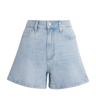 Paige Dani High-rise Denim Shorts In Blue
