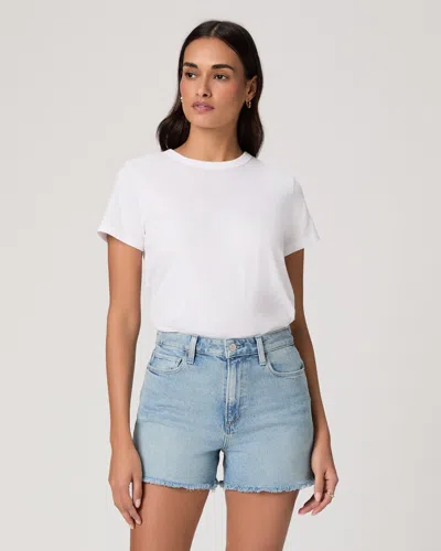 Paige Noella Distressed Denim Shorts In Hellblauer Denim