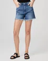 Shop Paige Dani Short With Raw Hem In Emotion Distressed In Multi