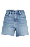 Paige Dani Ultra High Waist Cutoff Denim Shorts In Superpower