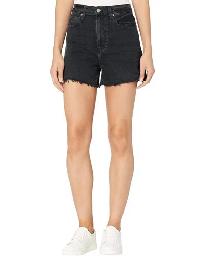 Paige Dani With Raw Hem Shorts In Dark Raven Destructed In Black