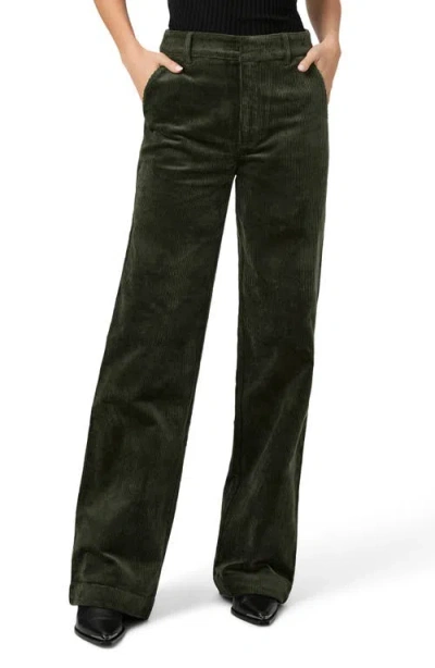 Paige Danielle Stretch Cotton Corduroy Pants In Dark Fern Green