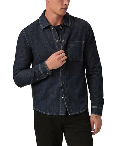 Paige Darindo Cotton & Linen Shirt In Blue