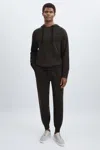Paige Dark Grey Compact Knit Drawstring Trousers In Dark Grey