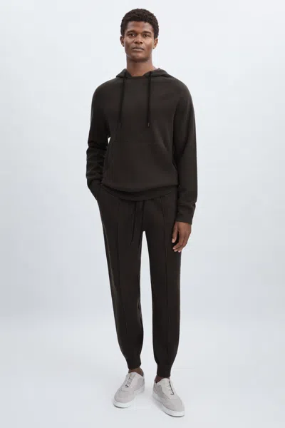 Paige Dark Grey Compact Knit Drawstring Trousers