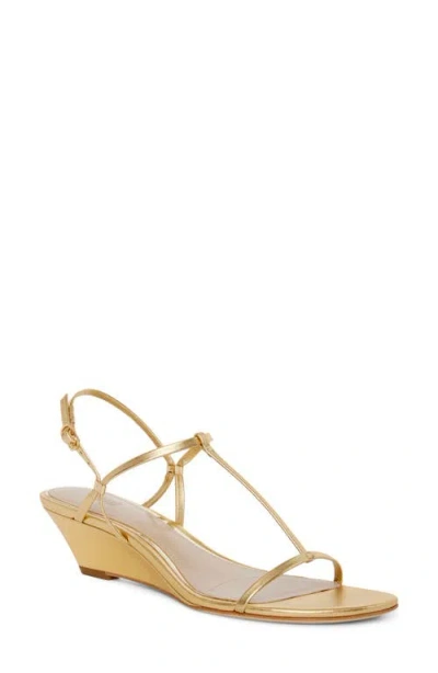 Paige Daryn Slingback Wedge Sandal In Gold