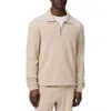 Paige Davion Regular Fit Quarter Zip Sweater In Heathered Oatmeal