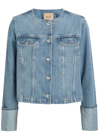 Paige Dean Panelled Denim Jacket In Blue