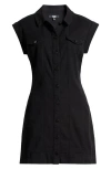 Paige Dekalb Denim Mini Dress In Vintage Black