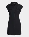 Paige Dekalb Denim Mini Dress In Vintage Black