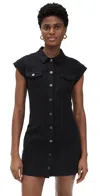 Paige Dekalb Denim Mini Dress In Vintage Black