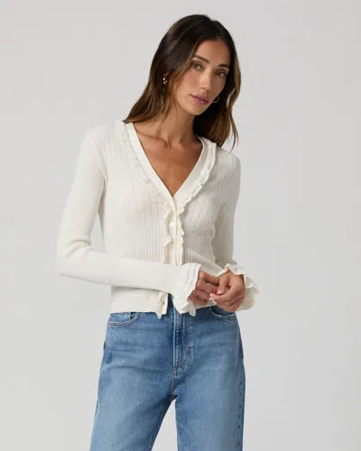 Paige Demetra Cardigan In White