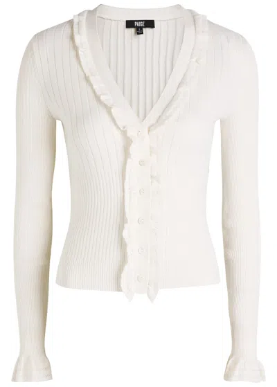 PAIGE PAIGE DEMETRA FRILLED KNIT CARDIGAN