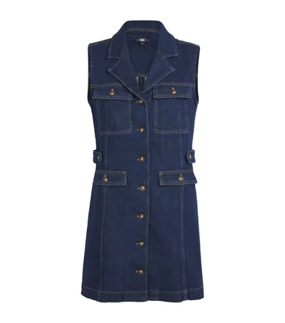 Paige Denim Andria Mini Dress In Blue