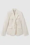 Paige Denim Blazer In Ivory