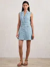 Paige Via Sleeveless Denim Minidress