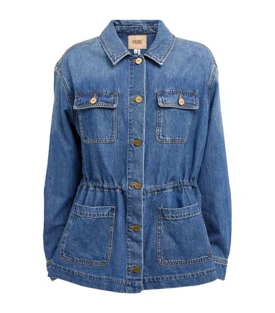Paige Denim Clarke Overshirt In Blue