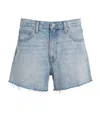 Paige Dani Distressed Denim Shorts In Blue