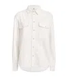 Shop Paige Denim River Shirt In Beige