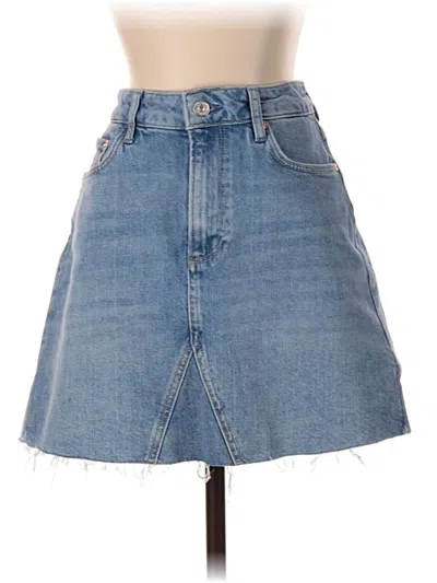 Pre-owned Paige Denim Skirt In Blue