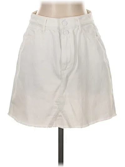 Pre-owned Paige Denim Skirt In White