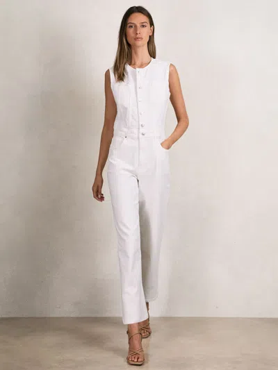 PAIGE PAIGE DENIM STRAIGHT LEG JUMPSUIT