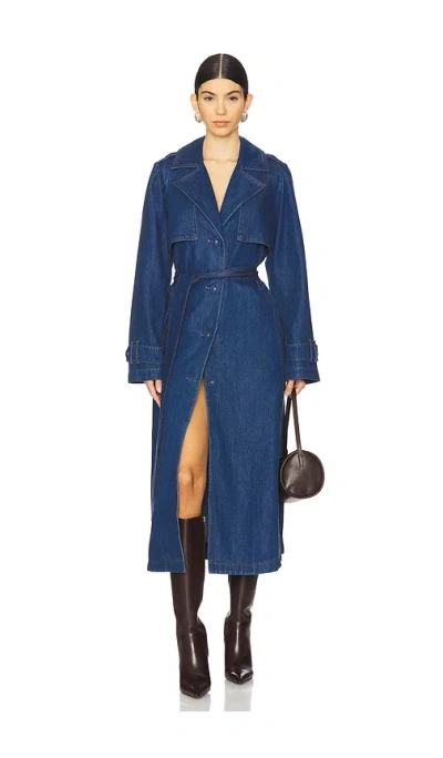 Paige Denim-trenchcoat Raina In Blue