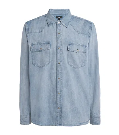 Paige Denim Twin-pocket Cazador Shirt In Blue