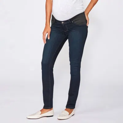 PAIGE DENIM VERDUGO SKINNY MATERNITY MONA JEANS IN DARK BLUE