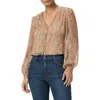 Paige Dezi Printed Silk-blend Blouse In Honey Multi