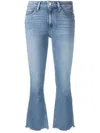 Paige Distressed-effect Flared Jeans In Blue