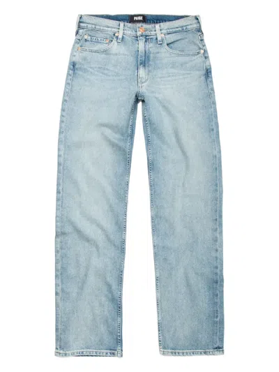 Paige Doheny Light-wash Straight-leg Jeans In Blue