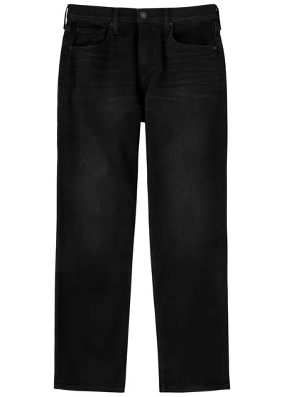 Paige Doheny Relaxed Straight-leg Stretch-denim Jeans In Black
