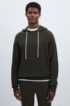 Paige Donaldson Drawstring Knitted Hoodie In Khaki