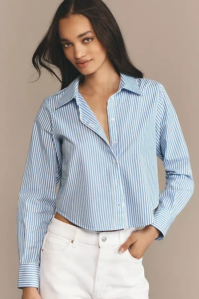 Paige Doreen Buttondown Shirt In Blue