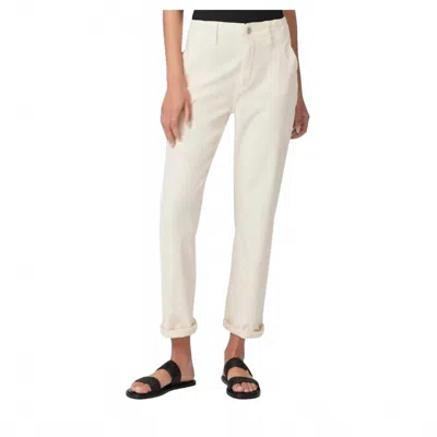 Paige Drew Straight Leg Pants In Cream In White