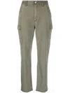 Paige Drew Tapered Cargo Trousers In Green
