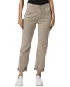 Paige Drew Vintage Moss Taupe Tapered Leg Jean In Green